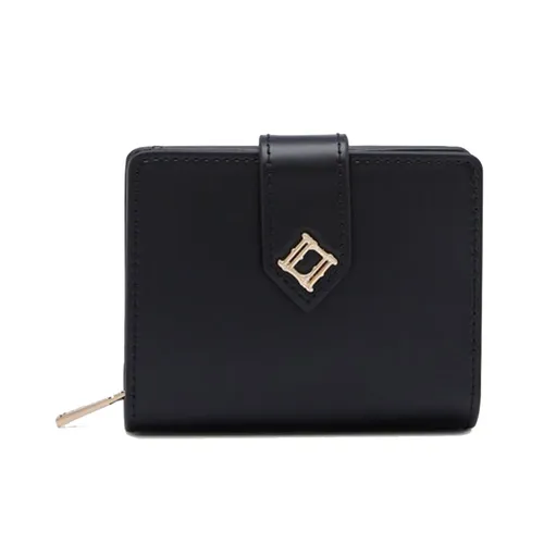 Túi xách - Ví Nữ Lyn Belinda Short Wallets LL24CWF024 Màu Đen - Vua Hàng Hiệu