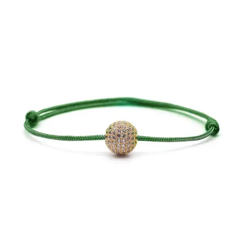Vòng Đeo Tay Viya Jewelry VJ-BRV19GR Premium Green Rope Bracelet With Swaroski Charm Bracelet Màu Xanh Green Size 17.5cm