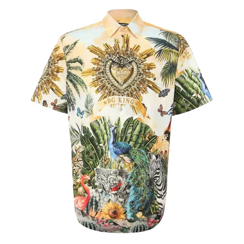 Áo Sơ Mi Nam Dolce & Gabbana D&G Multicolor With Superhero King Printed G5GJ7T HP5XG HHIH3 Phối Màu