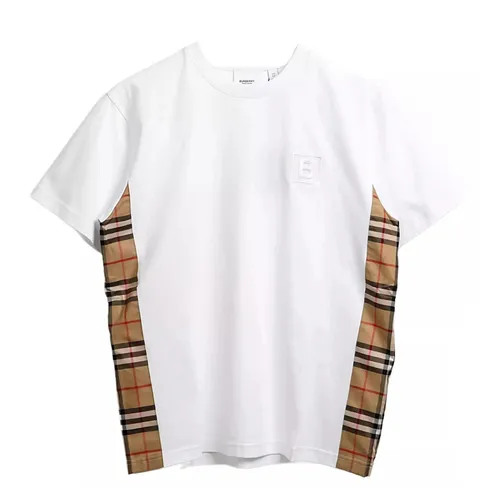 Thời trang Burberry Áo phông - Áo Phông Burberry Tee Square B Logo Tshirt Màu Trắng Size M - Vua Hàng Hiệu