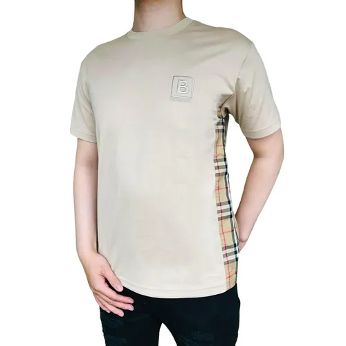 Thời trang Burberry Áo phông - Áo Phông Nam Burberry Tee Square B Logo 8080855 Tshirt Màu Be Size XXS - Vua Hàng Hiệu
