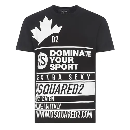 Áo Phông Nam Dsquared2 Dominate S74GD0824 Tshirt Màu Đen Size XS