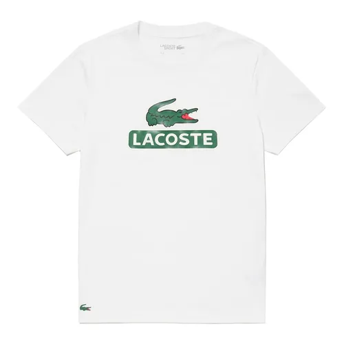 Áo Phông Nam Lacoste Men’s Lacoste Sport Print Logo Breathable T-Shirt TH6909 Màu Trắng Size 5