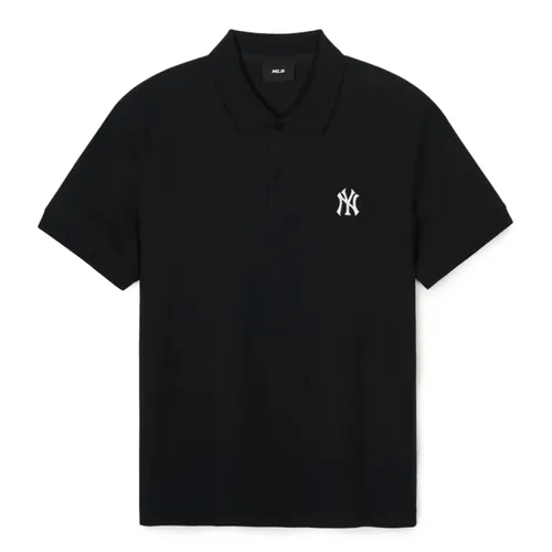 Áo Polo MLB Logo New York Yankees 3APQB0143-50BKS Màu Đen Size M