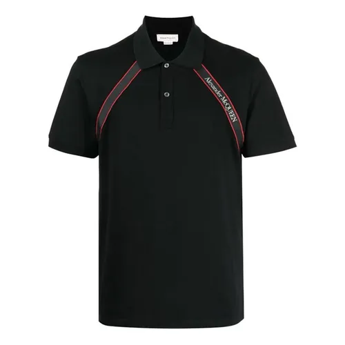 Alexander Mcqueen Áo Polo - Áo Polo Nam Alexander McQueen Cotton Polo Shirt In Black 735294 Màu Đen Size L - Vua Hàng Hiệu