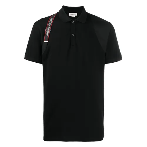 Áo Polo Nam Alexander McQueen Logo Harness-Strap Polo Shirt 625245 Màu Đen Size L - Thời trang - Vua Hàng Hiệu