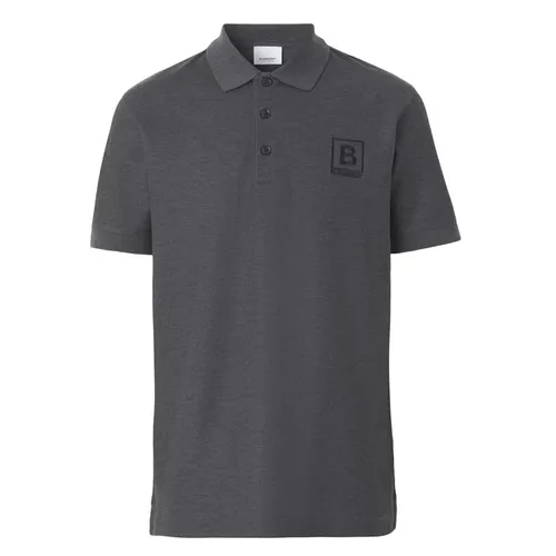 Áo Polo Nam Burberry B Box Letter Graphic Cotton Màu Ghi Xám Size XS - Thời trang - Vua Hàng Hiệu