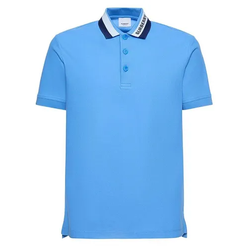 Thời trang Xanh Blue Áo Polo Cotton - Áo Polo Nam Burberry Logo-Embroidered Collar Shirt 8070170 Màu Xanh Blue Size XS - Vua Hàng Hiệu