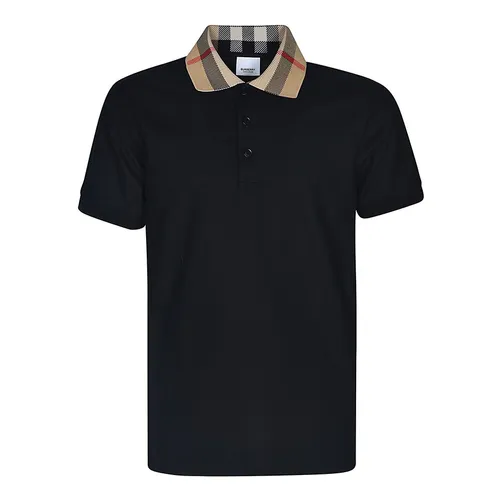 Áo Polo Nam Burberry With Check Collar Shirt 8071620 Màu Đen Size L - Thời trang - Vua Hàng Hiệu