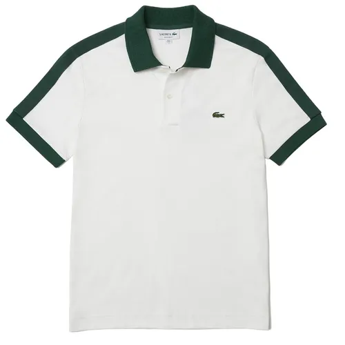 Lacoste Trắng Phối Xanh Lá Áo Polo - Áo Polo Nam Lacoste Men's Classic Fit Contrast Collar Shirt PH9532 70V Màu Trắng/Xanh Size 3 - Vua Hàng Hiệu