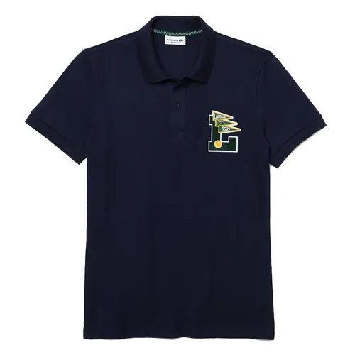 Áo Polo Nam Nam Lacoste Regular Fit L Badge Cotton Piqué PH7730 166 Màu Xanh Navy