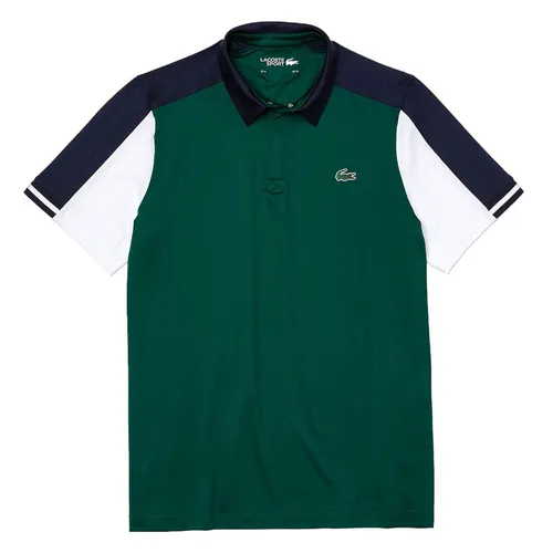 Áo Polo Nam Lacoste Men's Sport Breathable Colorblock Golf Regular Fit DH6943 ZT3 Màu Xanh Green Size 3