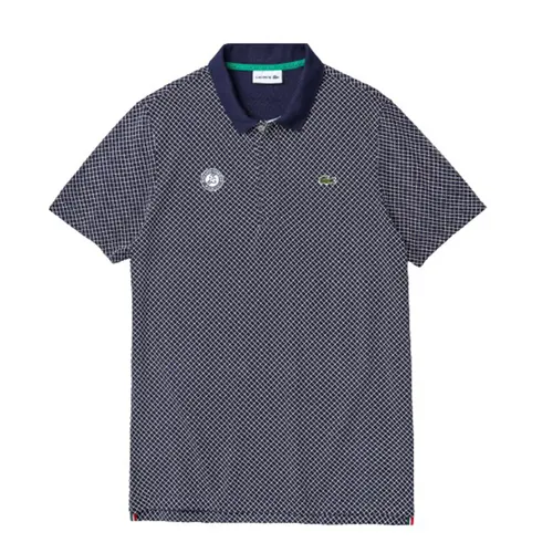 Thời trang - Áo Polo Nam Lacoste Men's Sport Roland Garros Print Cotton Shirt PH3634 MN3 Màu Navy Size 2 - Vua Hàng Hiệu