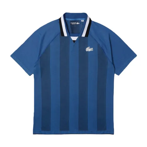 Thời trang - Áo Polo Nam Lacoste Men's Sport Seamless Open Collar Jacquard DH6441-21 Màu Xanh Blue Size XS - Vua Hàng Hiệu