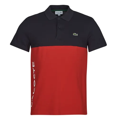 Áo Polo Nam Lacoste Regular Fit Stretch Cotton Colourblock Shirt PH8365 FZJ Màu Đỏ/Navy Size 3
