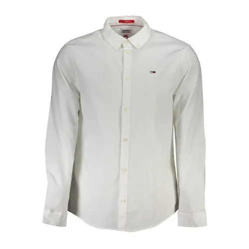 Thời trang Tommy Hilfiger Áo sơ mi - Áo Sơ Mi Dài Tay Nam Tommy Hilfiger Stretch Oxford Cotton Shirt White DM0DM09594_BIYBR Màu Trắng Size S - Vua Hàng Hiệu