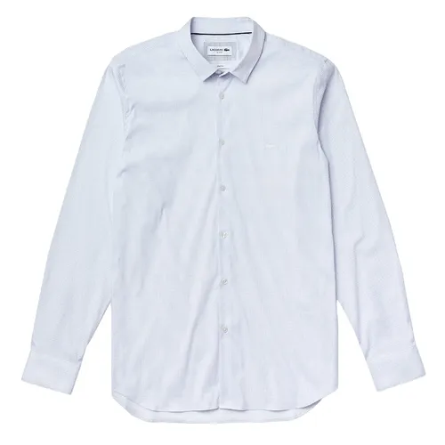 Áo Sơ Mi Lacoste Men's Printed Stretch Poplin Shirt CH6793.9AR Màu Trắng Xanh Size 41 - Thời trang - Vua Hàng Hiệu