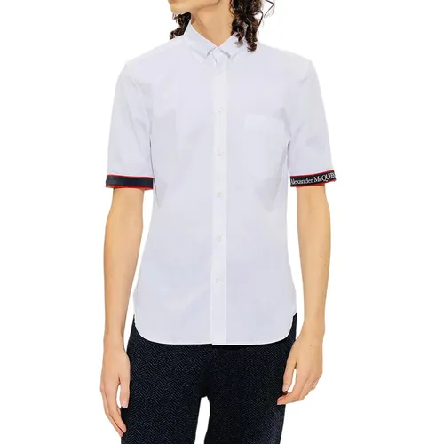 Áo Sơ Mi Nam Alexander Mcqueen Logo Tape Brad Pitt Shirt 685496 Màu Trắng Size XXS - Thời trang - Vua Hàng Hiệu