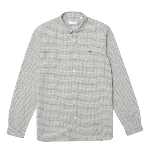 Áo Sơ Mi Nam Lacoste Men's Slim Fit Checkered Cotton And Linen CH7643-51 GA3 Màu Xám Trắng Size 41 - Thời trang - Vua Hàng Hiệu