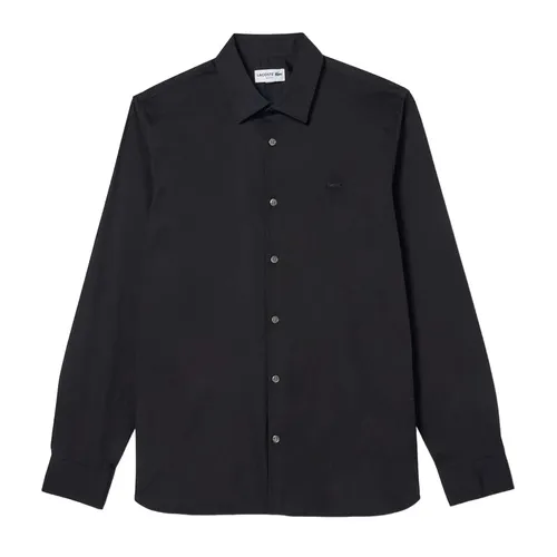 Áo Sơ Mi Nam Lacoste Men's Slim Fit Long Sleeve Shirt Màu Đen Size 39