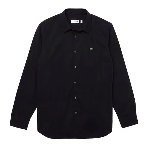 Áo Sơ Mi Nam Lacoste Slim Fit Stretch Cotton Poplin Shirt CH2668 HDE Màu Xanh Navy Size 40