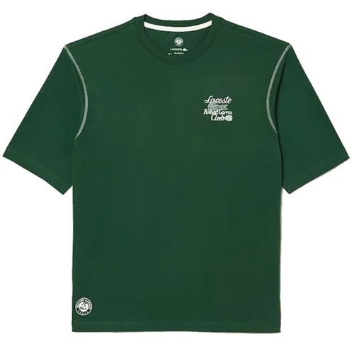 Thời trang - Áo Thun Nam Lacoste Sport Roland Garros Edition Chunky Jersey TShirt TH6230 51 132 Màu Xanh Lá Size 4 - Vua Hàng Hiệu