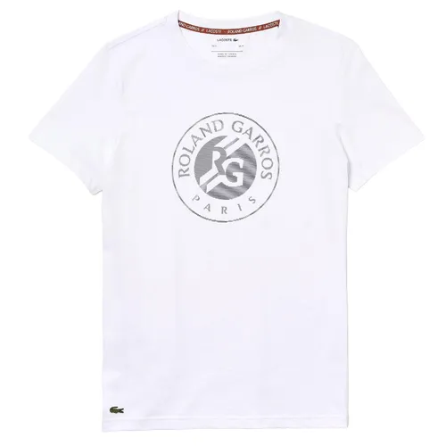 Áo Thun Nam Lacoste Sport Roland Garros Erkek Bisiklet Yaka TShirt TH9228 00 522 Màu Trắng Size 2