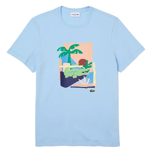 Thời trang Xanh da trời Áo thun - Áo Thun Nam Lacoste TShirt Regular Fit TH2645 00 HBP Màu Xanh Da Trời Size 2 - Vua Hàng Hiệu