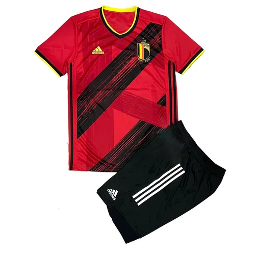 Bộ Quần Áo Cộc Tay Nam Adidas Football Belgium Home Jersey Short Màu Đỏ Đen Size S - Thời trang - Vua Hàng Hiệu