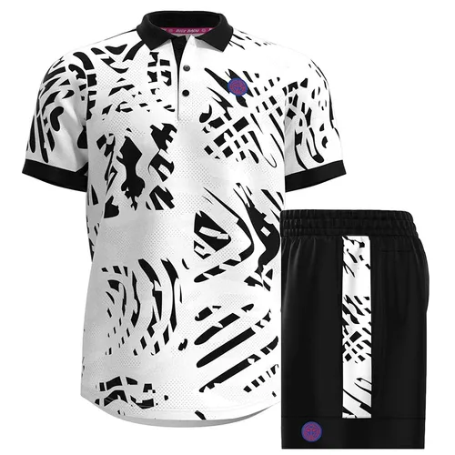 Bidi Badu - Bộ Quần Áo Cộc Tay Nam Bidi Badu Melbourne Tennis M1350001-WHBK/BIJ42E01F-Q11 Màu Trắng Đen Size M - Vua Hàng Hiệu