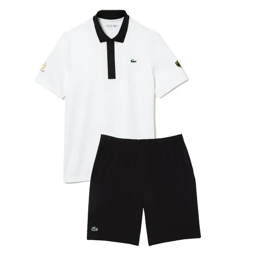 Bộ Quần Áo Cộc Tay Nam Lacoste Men's Sport GH6961 / DH8193 Màu Đen Trắng Size 3