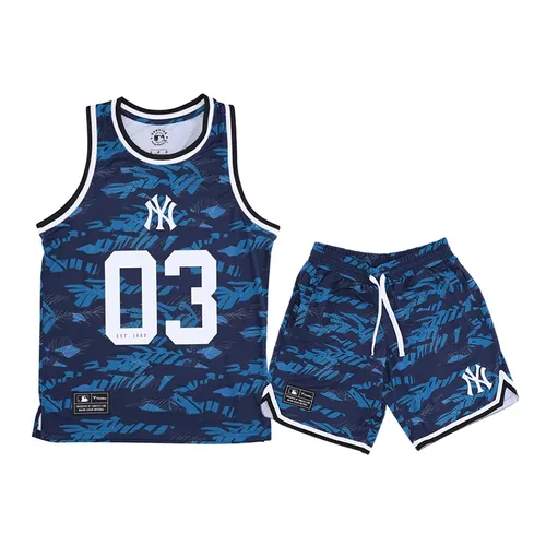 MLB Korea - Bộ Quần Áo Nam MLB New York Yankees Summer Beach Màu Xanh Size S - Vua Hàng Hiệu