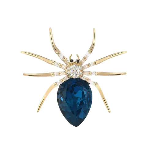 Cài Áo Nữ Meri Blue Spider BR598 Màu Xanh Blue