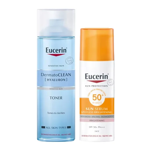 Eucerin - Combo Toner Cho Da Nhạy Cảm + Kem Chống Nắng Eucerin Sun Serum SPF50+ PA +++ (200ml + 50ml) - Vua Hàng Hiệu
