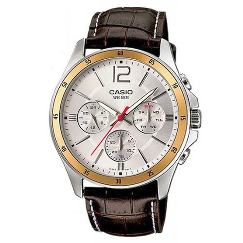 Đồng hồ Casio - Đồng Hồ Nam Casio MTP-1374L-7AVDF Màu Nâu Trắng - Vua Hàng Hiệu