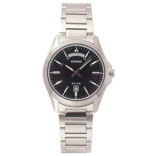 Đồng hồ - Đồng Hồ Nam Casio Quartz MTP-1370D-1A1VDF Màu Đen Bạc - Vua Hàng Hiệu