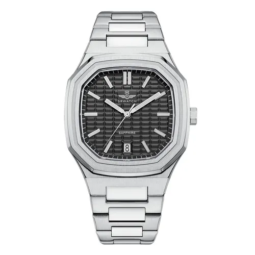 Đồng hồ Đen - Bạc Nhật Bản Mặt vuông - Đồng Hồ Nam SRWATCH Quartz Watch SG7001.1101GM Màu Đen - Bạc - Vua Hàng Hiệu