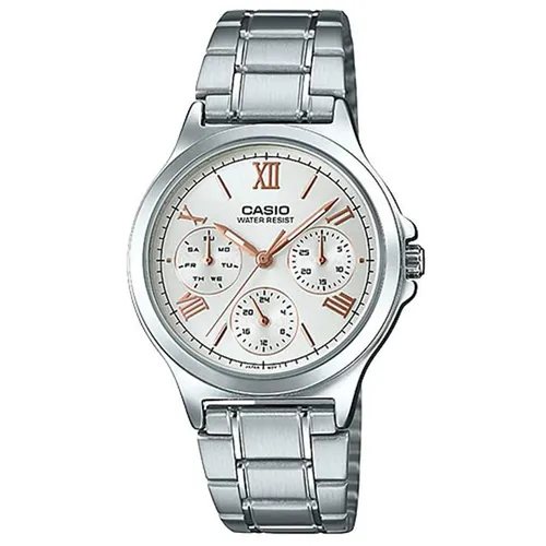 Đồng hồ - Đồng Hồ Nữ Casio LTP-V300D-7A2UDF Màu Bạc Trắng - Vua Hàng Hiệu