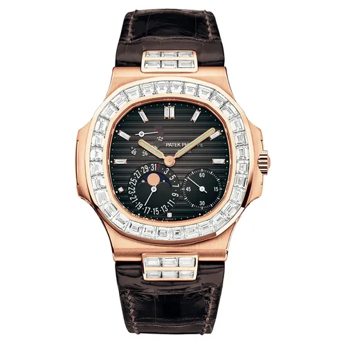 Đồng hồ - Đồng Hồ Nữ Patek Philippe Nautilus 5724R-001 Rose Gold Màu Xám/ Vàng Hồng - Vua Hàng Hiệu