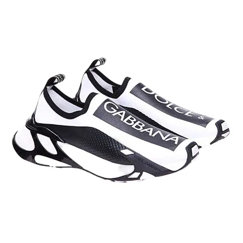Giày Sneaker Nam Dolce & Gabbana D&G Sorrento White With Black Logo Printed CS2172 AH414 8T908 Màu Đen Trắng