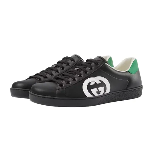 Giày Sneaker Nam Gucci Ace Sneaker With Interlocking G 625783-1XG70-1103 Màu Đen Size 40.5 - Giày - Vua Hàng Hiệu