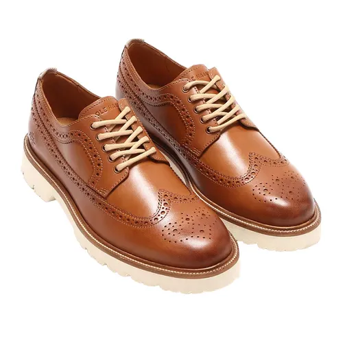 Giày - Giày Tây Nam Cole Haan American Classics Longwing Oxford Màu Nâu Vàng Size 40.5 - Vua Hàng Hiệu