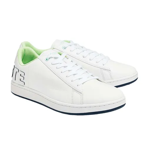 Giày Thể Thao Nam Lacoste Men's Carnaby Evo Leather And Citrus Accent Trainers 41SMA0070 Màu Trắng Size 40