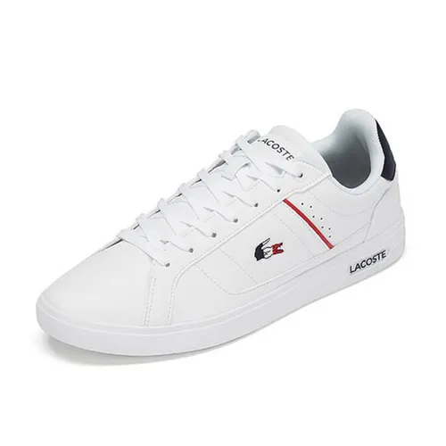 Giày Thể Thao Nam Lacoste Men's Europa Pro Leather Heel Pop Trainers 45SMA0117 Màu Trắng Size 40
