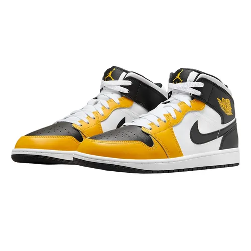 Giày Thể Thao Nam Nike Air Jordan 1 MID DQ8426-701 Phối Màu Trắng Vàng Đen Size 40.5
