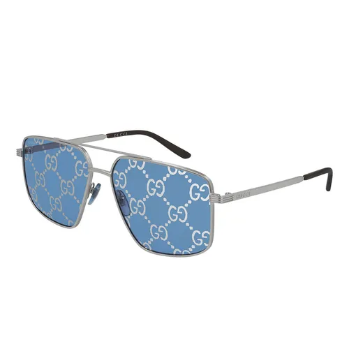 Kính Mát Gucci Pilot Monogram Sunglasses GG0941S Màu Xanh Blue