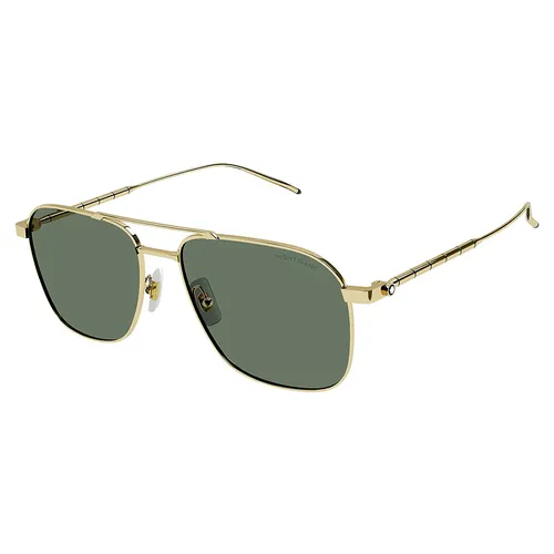 Kính Mát Nam Montblanc Sunglasses MB0214S 007 Màu Xanh Green - Kính mắt - Vua Hàng Hiệu