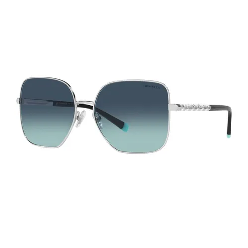 Kính Mát Nữ Tiffany & Co. Ladies Sunglasses 0TF3078B 61059S60 Màu Xanh Bạc