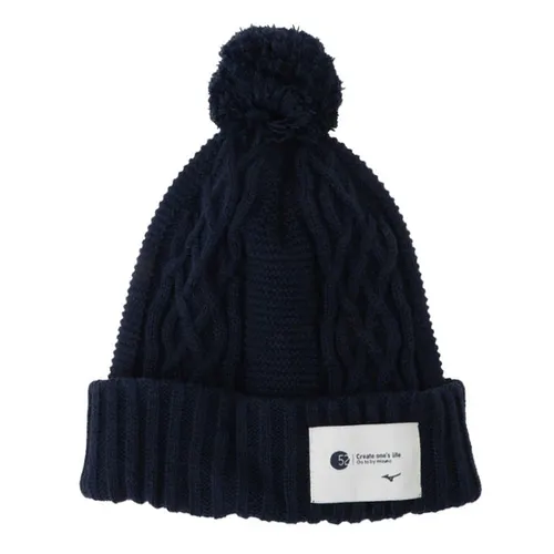 Mũ nón Mizuno - Mũ Len Nữ Mizuno Breath Thermo Knit Cap B2JW074114 Màu Xanh Navy - Vua Hàng Hiệu