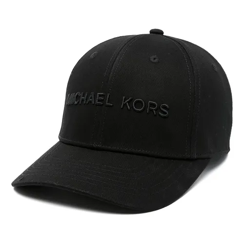 Mũ Michael Kors MK Baseball Embroidered Logo Cap Black Màu Đen  